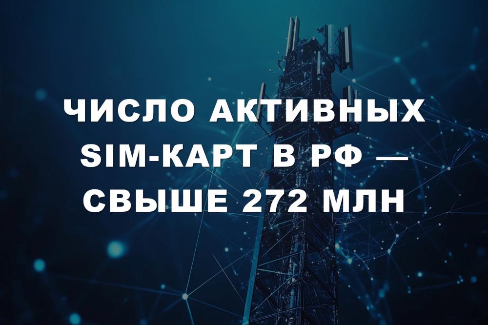 Число активных SIM-карт в РФ — свыше 272 млн 
